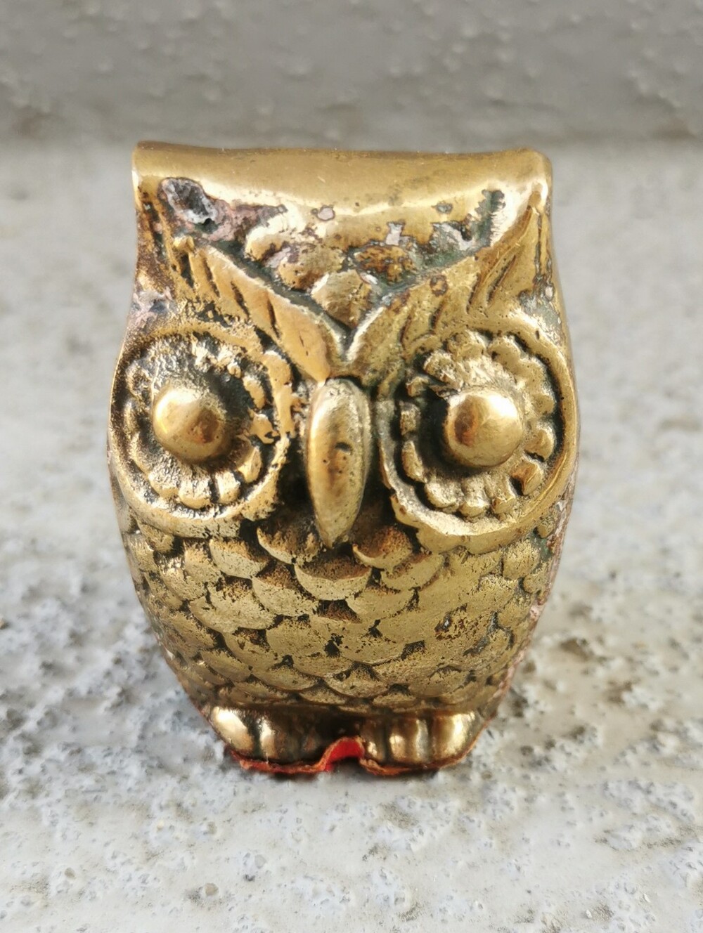 Vintage Brass Owl Figurine Small MCM Paperweight Decor